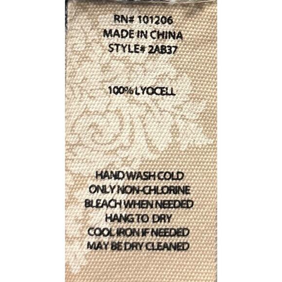 Soft Surroundings Tunic Dress Size Medium Tie Dye Blue Roll Tab Sleeves Boho - Picture 6 of 7